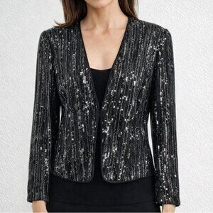 Cache Cropped Sequins Jacket